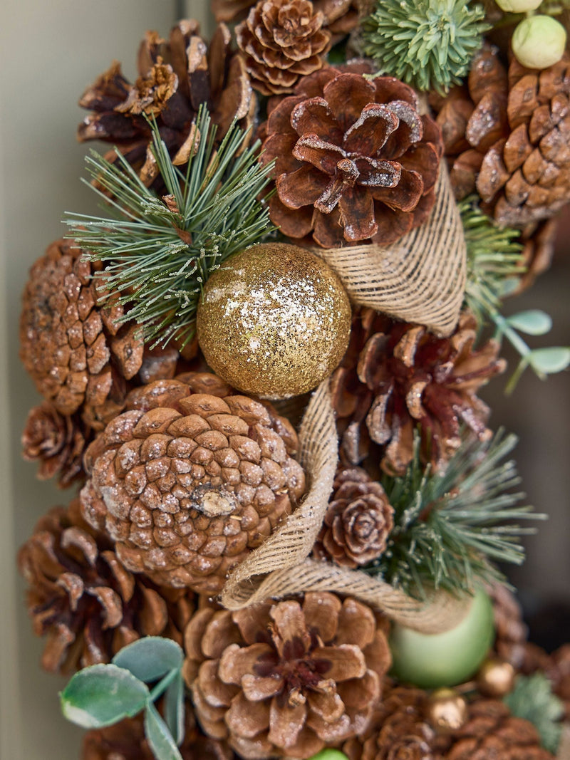 Dibor Brown Festive Foliage Wreath 50cm - British product