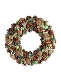 Dibor Brown Festive Foliage Wreath 50cm - British product