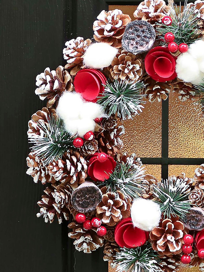 Dibor Brown Snowfall wreath 36cm - British product