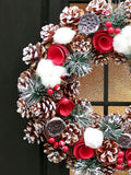 Dibor Brown Snowfall wreath 36cm - British product