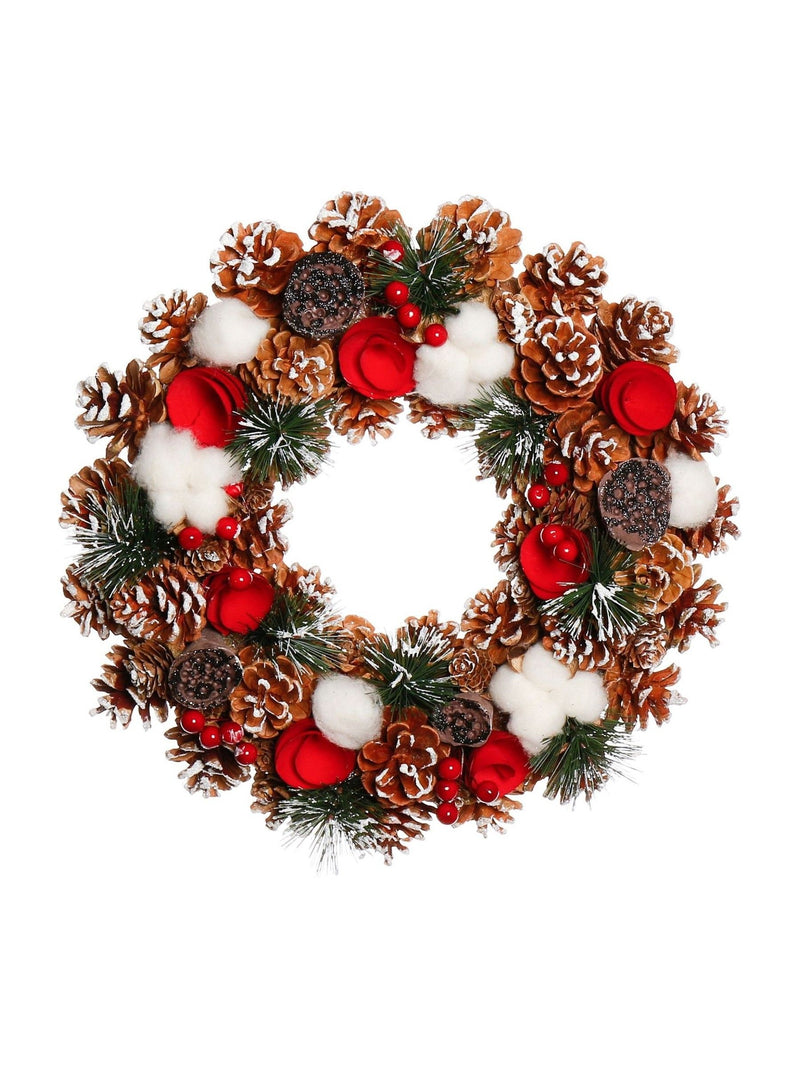 Dibor Brown Snowfall wreath 36cm - British product