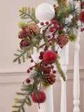 Dibor red candied apple Christmas garland 36cm, UK version
