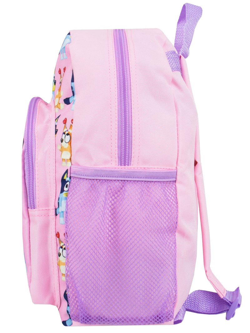 Bluey pink backpack featuring Bluey and Bingo - British product