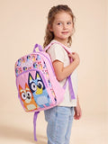 Bluey pink backpack featuring Bluey and Bingo - British product