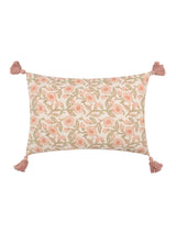Next Paoletti Coral Seventy Three Delphine Floral Tasselled Cotton Cushion 60 x 40cm- Buy online at McGrocer