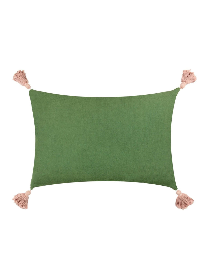 Paoletti Delphine floral tasselled cushion, UK version