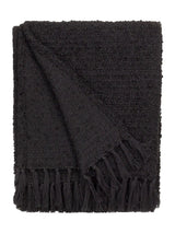 Next Yard Black Candar Textured Boucle Throw Blanket - 130x170cm- Buy online at McGrocer