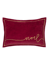 Next Paoletti Red Christmas Winter Noel Embroidered Cotton Cushion 60 x 40 cm- Buy online at McGrocer