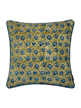 Next Paoletti Chedworth Yellow Piped Cotton Cushion 50x50cm- Buy online at McGrocer