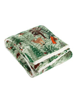 Next Furn Oak Green Lodge Wood Sherpa Fleece Throw 150 x 130cm- Buy online at McGrocer
