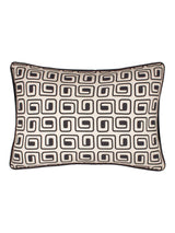 Next HÖEM Black Safara Geometric Piped 100% Cotton Cushion- Buy online at McGrocer