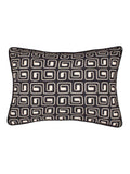 HÖEM black geometric piped cushion 50x35cm (British brand)