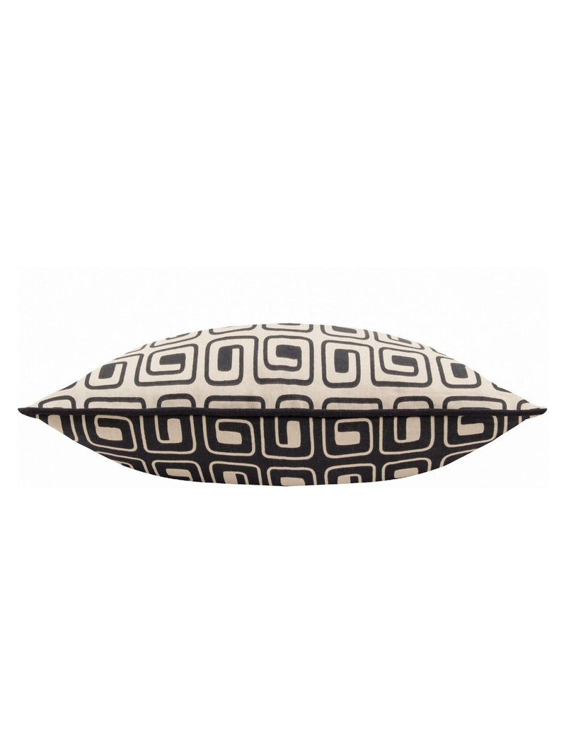 HÖEM black geometric piped cushion 50x35cm (British brand)