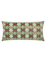 Next Paoletti Green Seventy Three Laurel Embroidered Geometric Cotton Cushion 60 x 30 cm- Buy online at McGrocer
