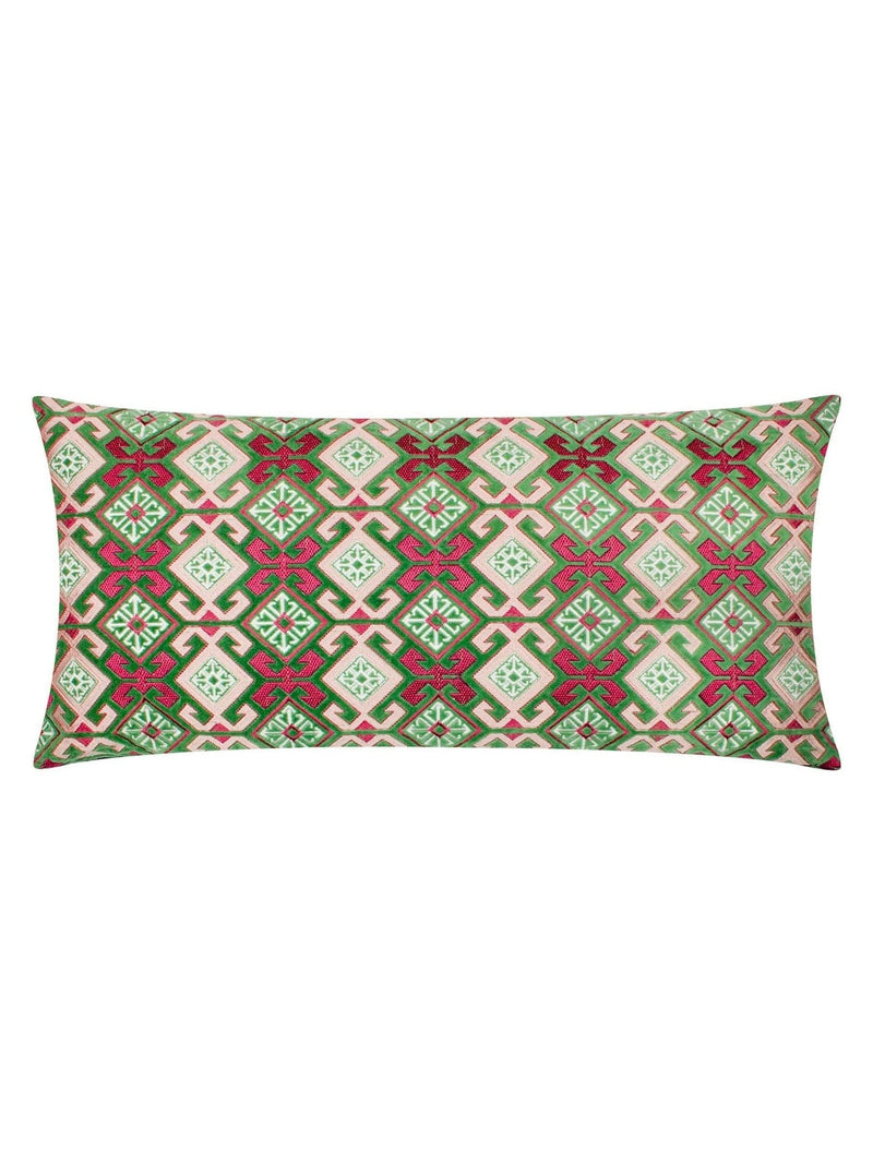 Paoletti Laurel embroidered geometric cushion 60x30cm (British brand)