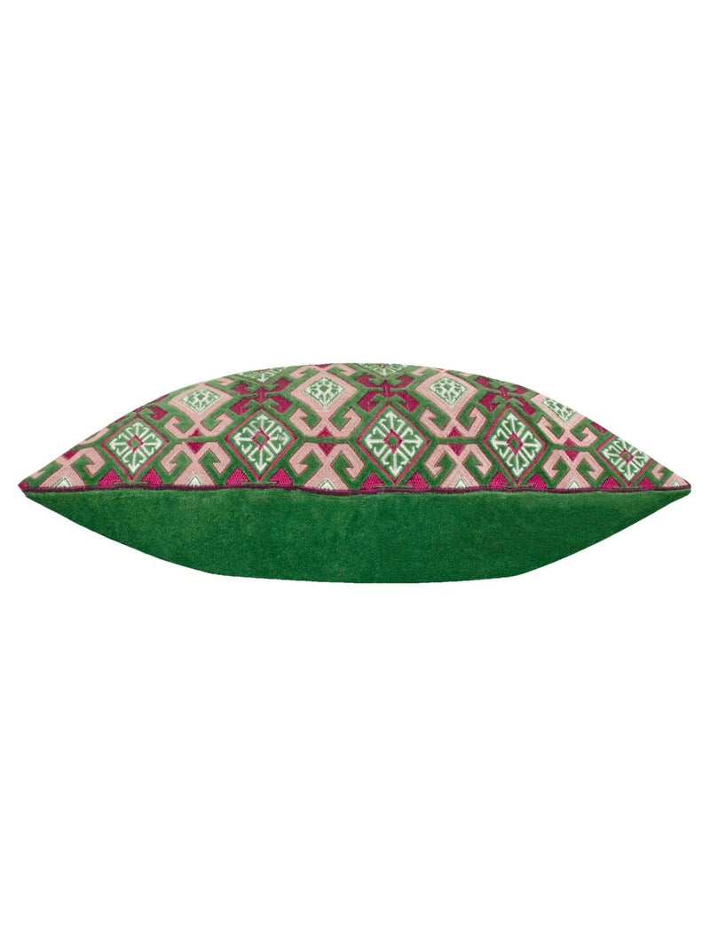 Paoletti Laurel embroidered geometric cushion 60x30cm (British brand)