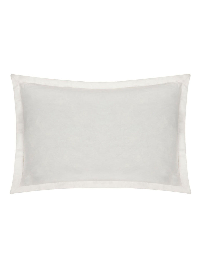 Paoletti taupe alpine embroidered cotton cushion 50x35cm (British brand)