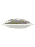 Paoletti taupe alpine embroidered cotton cushion 50x35cm (British brand)