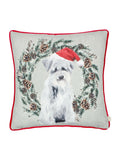 Evans Lichfield Christmas dog cushion 43cm, imported from the UK