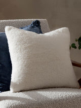 Next Yard Ecru Olann Faux Shearling Cushion 45x45cm- Buy online at McGrocer