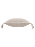 Yard Stone Larch woven tasselled cushion 45cm, imported from the UK