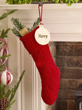 Dibor red cable knit Christmas stocking 50cm, imported from the UK