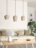 Eglo Cambaito three-shade steel pendant light sand finish - British product