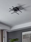 Eglo Black Lasana 3 LED flush ceiling light, imported from the UK