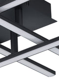 Eglo Black Lasana 3 LED flush ceiling light, imported from the UK