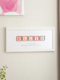 No Ordinary Gift wooden building blocks personalised baby print 18x40cm (British brand)