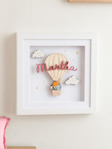Next No Ordinary Gift Hot Air Balloon Keepsake Print with Cut-Out Name Personalised Nursery Print 25x25cm- Buy online at McGrocer