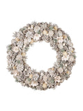 Dibor White Giant Snowy Meadow Wreath 50cm - British product