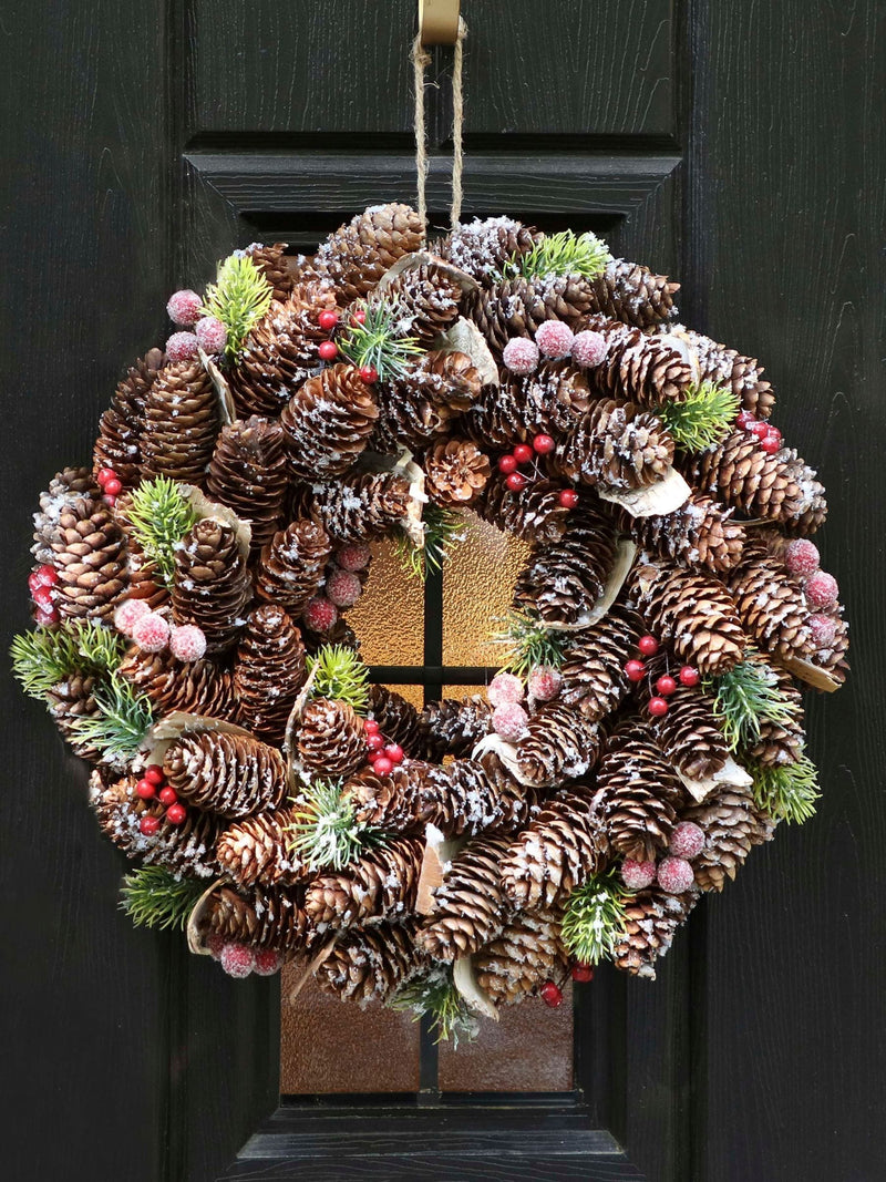 Dibor brown frosted berries wreath 36cm - British product