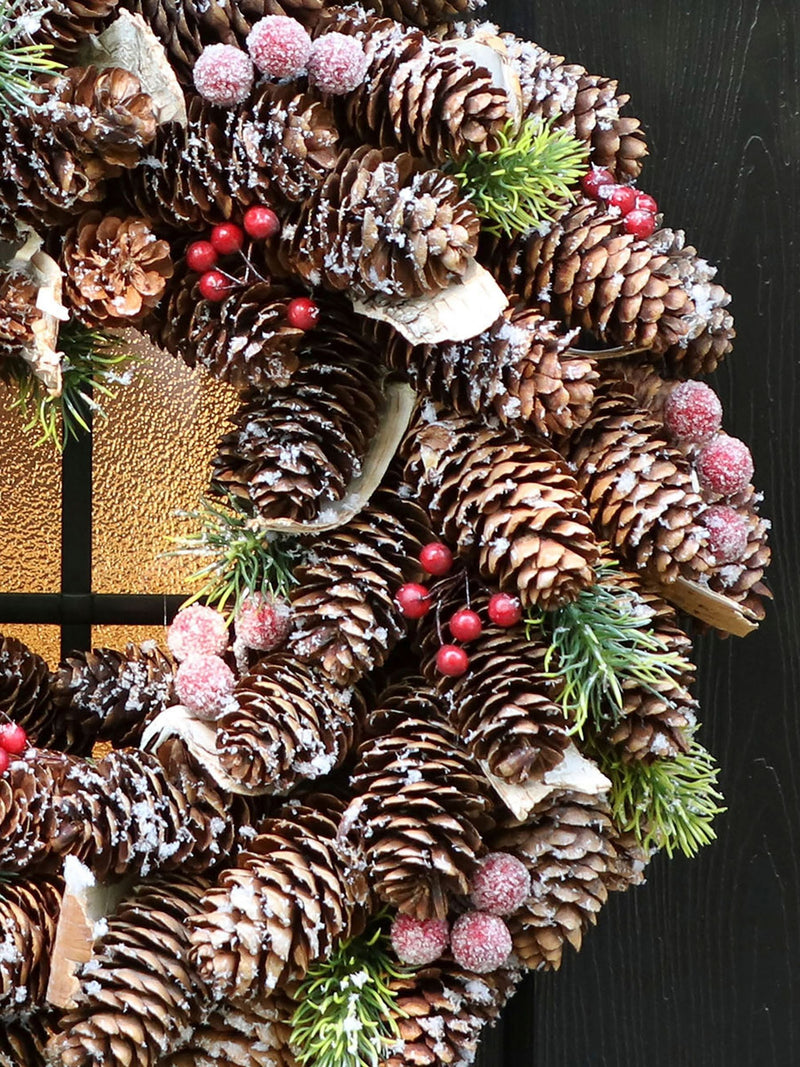 Dibor brown frosted berries wreath 36cm - British product