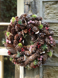 Dibor brown frosted berries wreath 36cm - British product