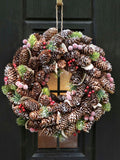 Dibor brown frosted berries wreath 36cm - British product