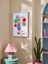 Next Eleanor Bowmer Pink Floral Cowgirl Boot Wall Art- Buy online at McGrocer