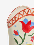 Eleanor Bowmer Cream/Red Cowgirl Boot Vase 30cm tall - British product