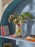 Eleanor Bowmer Cream/Red Cowgirl Boot Vase 30cm tall - British product