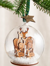 Next No Ordinary Gift Family of Deer Personalised Christmas Bauble with Engraved Charm - 10x10cm- Buy online at McGrocer