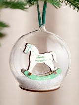 Next No Ordinary Gift Personalised 3D Rocking Horse First Christmas Bauble 10x10cm- Buy online at McGrocer