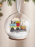 No Ordinary Gift personalised train bauble 10x10cm - British product