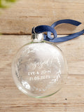 No Ordinary Gift personalised engagement bauble with foiled wreath 8cm (British brand)