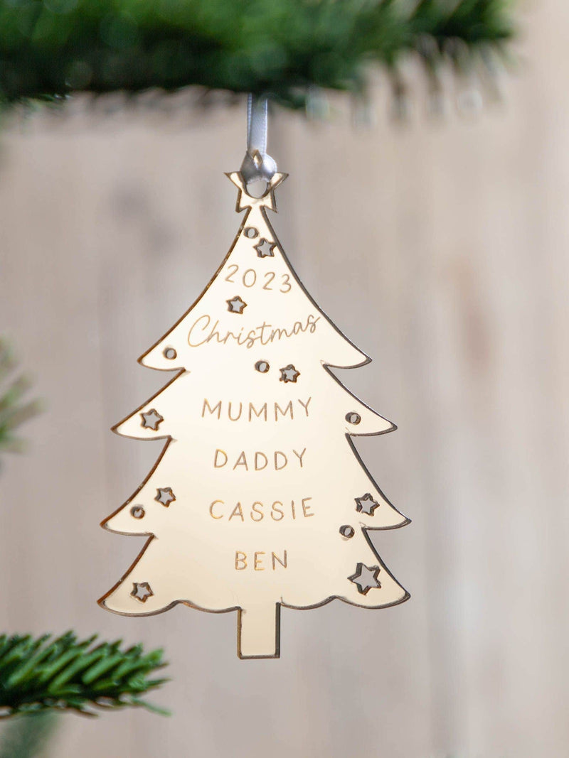 No Ordinary Gift personalised mirror Christmas decoration 6x10cm - British product