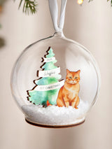 Next No Ordinary Gift Personalised Cat and Christmas Tree Bauble 10x10cm- Buy online at McGrocer