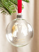 Next No Ordinary Gift Couple's Personalised Foiled Penguin Christmas Bauble 8 x 8cm- Buy online at McGrocer