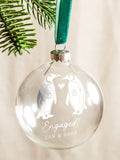 No Ordinary Gift personalised foiled penguin bauble 8cm, imported from the UK