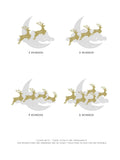 No Ordinary Gift personalised Christmas tree topper with family of reindeer (British brand)