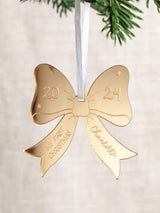 Next No Ordinary Gift Personalised Metallic Bow First Christmas Decoration 7.5 x 7.5 cm- Buy online at McGrocer