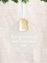 Next No Ordinary Gift Personalised First Christmas Hanging Decoration with Initial Charm 8 x 8.5 cm- Buy online at McGrocer